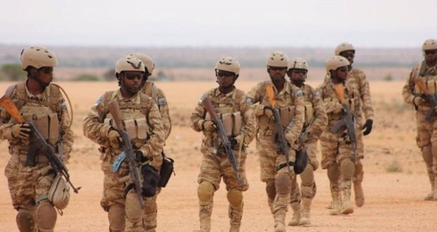 Gaadiid iyo ciidamo la xiriira xarunta Ciidanka Ammaanka Puntland ee Gaalkacyo