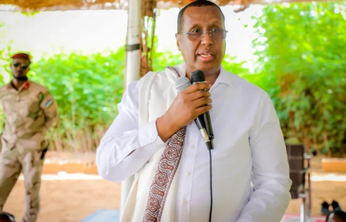 Madaxweyne ku-xigeenka Puntland Ilyaas Cismaan Lugatoor oo Garoowe ka hadlaya booqashada Xamse ee Laascaanood