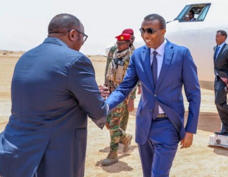 Ra’iisul Wasaare Xamse Cabdi Barre oo ka qaybgalaya soo dhoweyn ka dhacday Laascaanood 2-dii Agoosto 2026