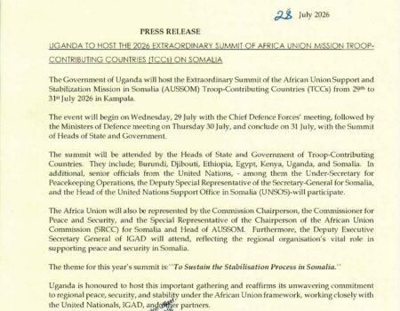Taliyeyaal ciidan oo ka qeybgalaya shirka amniga Soomaaliya ee Kampala